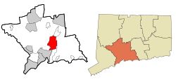 New Haven County Connecticut Incorporated and Unincorporated areas North Haven Highlighted.svg