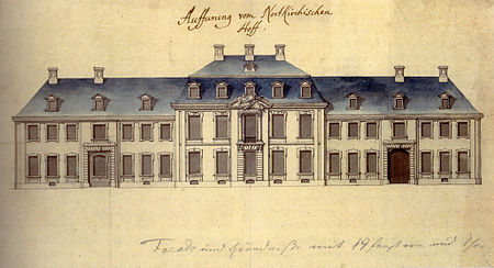 Nordkirchener Hof Muenster, Aufriss, Schlaun, 1725