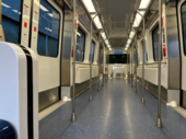 Interior of newly operated Innovia APM256 Cars in 2021 O'Hare ATS (New Fleet) Interior.png