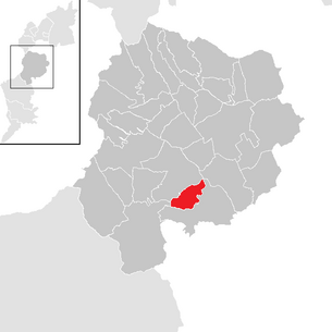 Location of the municipality of Oberloisdorf in the Oberpullendorf district (clickable map)