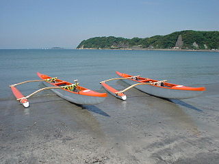 Outrigger boat Boat with one or more lateral support floats