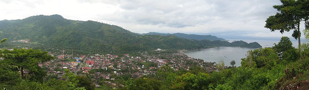 Panorama kota Painan, Sumatera Barat