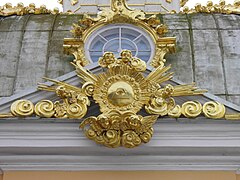 Detalhe da igreja no Palácio de Peterhof