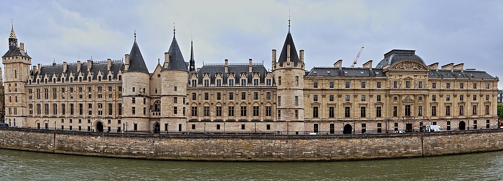 North facade of Palais de justice de Paris.