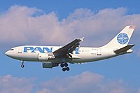 Pan Am Airbus A310-324ET; N821PA, May 1990 CIE (8592465100).jpg