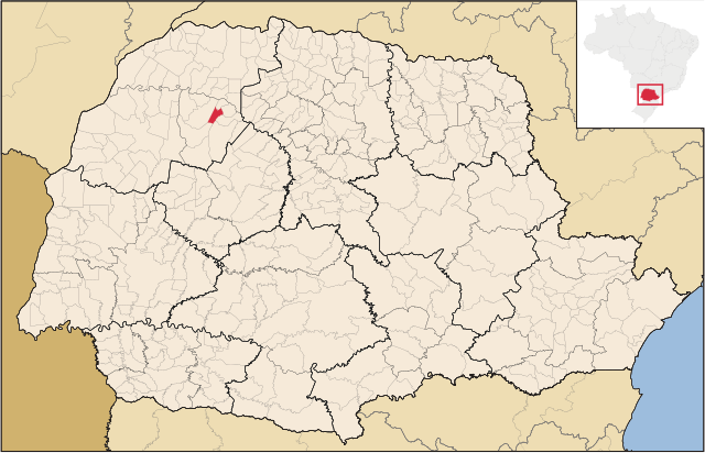 Localização de Indianópolis no Paraná
