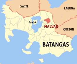 Kaart van Malvar