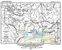 Плоча 17 - Ледникови езера Уорън и Чикаго (USGS 1915) .JPG