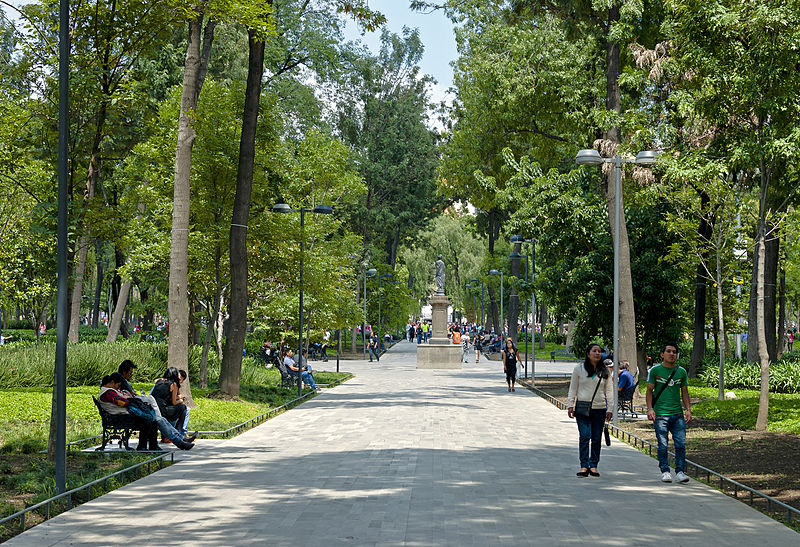 File:Promenade in Alameda Central, Mexico City.jpg