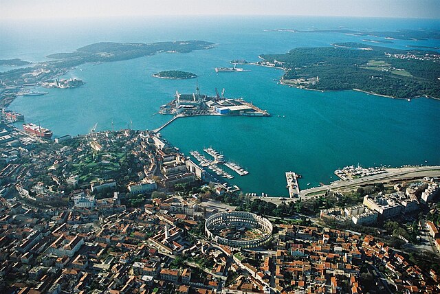 Aerial picture of Pula/Pola (Croatia)