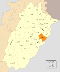 Location of Okara in Punjab.