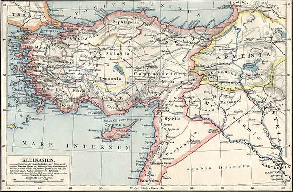 Map of Pontus in antiquity, 1901