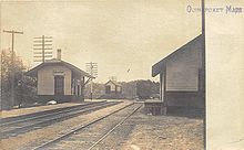 A postcard showing Quinapoxet Station circa 1907. Quinapoxet station postcard.jpg