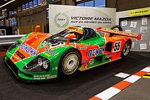 The winning #55 Mazda 787B Retromobile 2011 - Mazda 787B Le Mans - 1991 - 001.jpg
