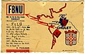Carte QSL de F8NU, France (1951).