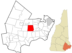 Rockingham County New Hampshire incorporated and unincorporated areas Brentwood highlighted.svg