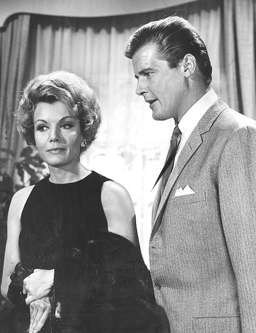 With Roger Moore in The Trials of O'Brien