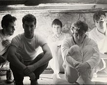 Left to right: Glenn Wallis, Damon Wallis, Thomas Adams, Cordy Swope, Paul Della Pelle. Ruin, 1983.