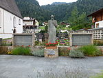 Cemetery with a war memorial