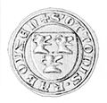 Siegel des Marquard von Raboisen (Wolfsköpfe schauen nach rechts)