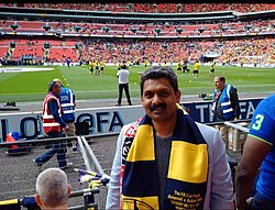 Shaji Prabhakaran at the 2015 FA Cup Final.jpg