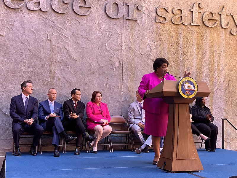 File:Shirley Weber speaking at the signing of AB392.jpg