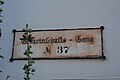 Historisches Straßenschild in Lübeck "Gemeinschafts-Gang"