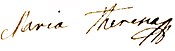 Firma de María Teresa de Austria