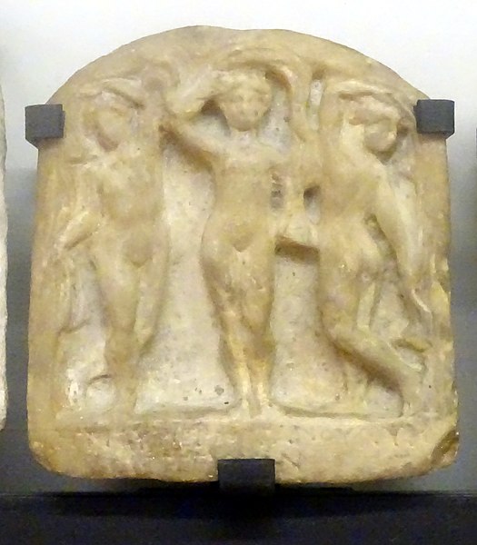 File:Sofia Archeological Museum Votive tablet three graces 01.jpg