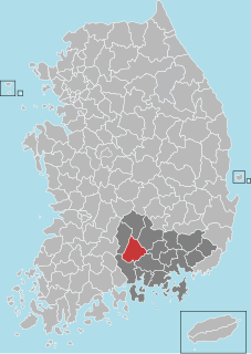 Sancheong County County in Yeongnam, South Korea