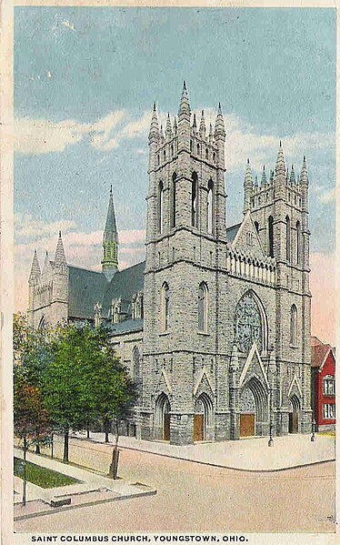 St. Columba's Church (1916), which became the diocesan cathedral in 1943 and was destroyed in a 1954 fire