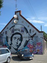 Kazimierz Deyna mural on his birth house