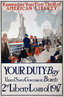 Government poster using the Statue of Liberty to promote the sale of Liberty Bonds