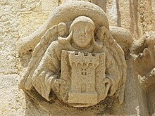 Coat of arms of the Giudicato of Torres, in the church exterior. Stemma torres 198.jpg