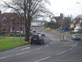 A602 road road in England