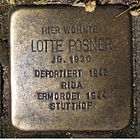 Stolperstein Gelsenkirchen Arminstrasse 3 Lotte Posner.JPG