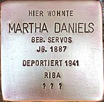 Stolperstein für Martha Daniels (Issumer Straße 7)