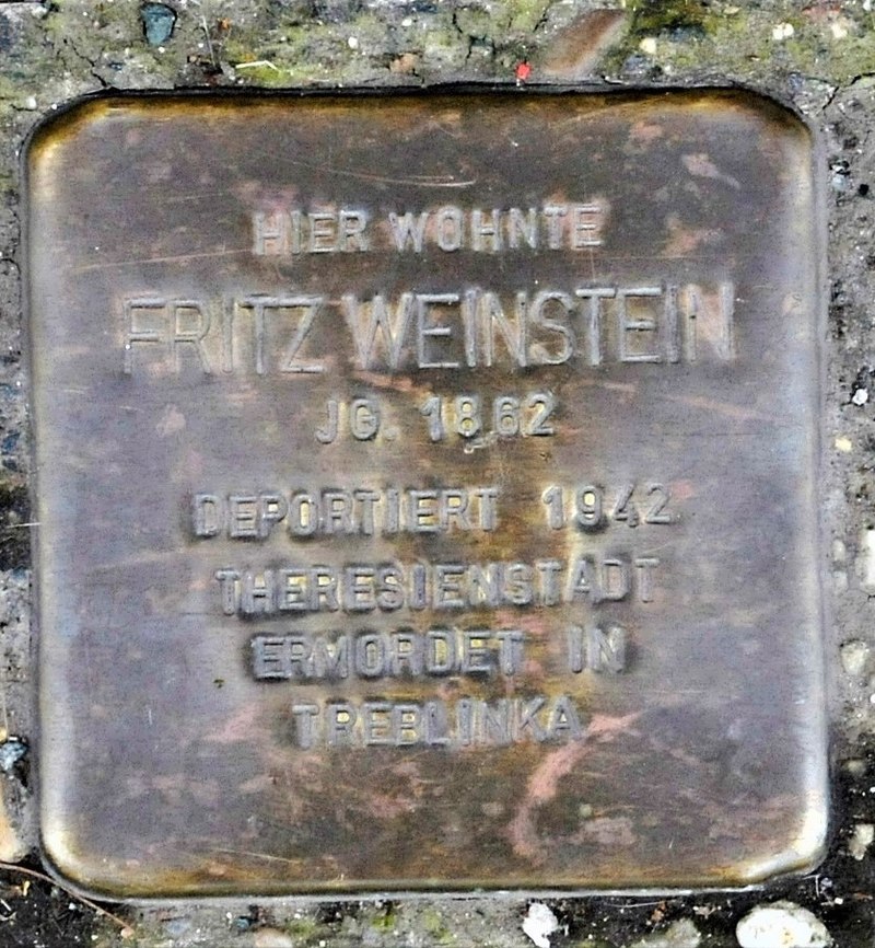 Stolperstein in Waltershausen, Bremerstraße 2, für Fritz Weinstein-CTH.jpg