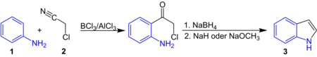 Reaktionsschema Sugasawa-Indolsynthese