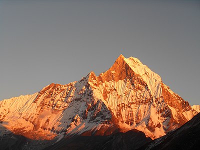 Golden Fishtail Mountain (Machhapuchhre Himal), Nepal.