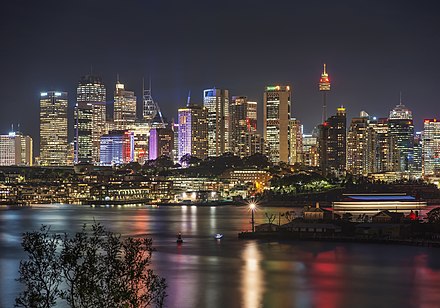 The skyline of Sydney
