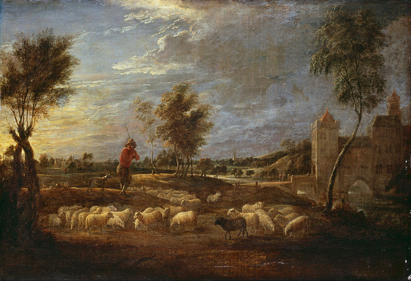 File:Teniers, David the younger - Sunset Landscape with a Shepherd and his Flock - Google Art Project.jpg