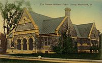 Norman Williams Public Library c. 1910, built in 1883–1884