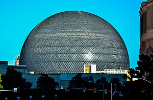 Exteriören av Sphere, 2023.