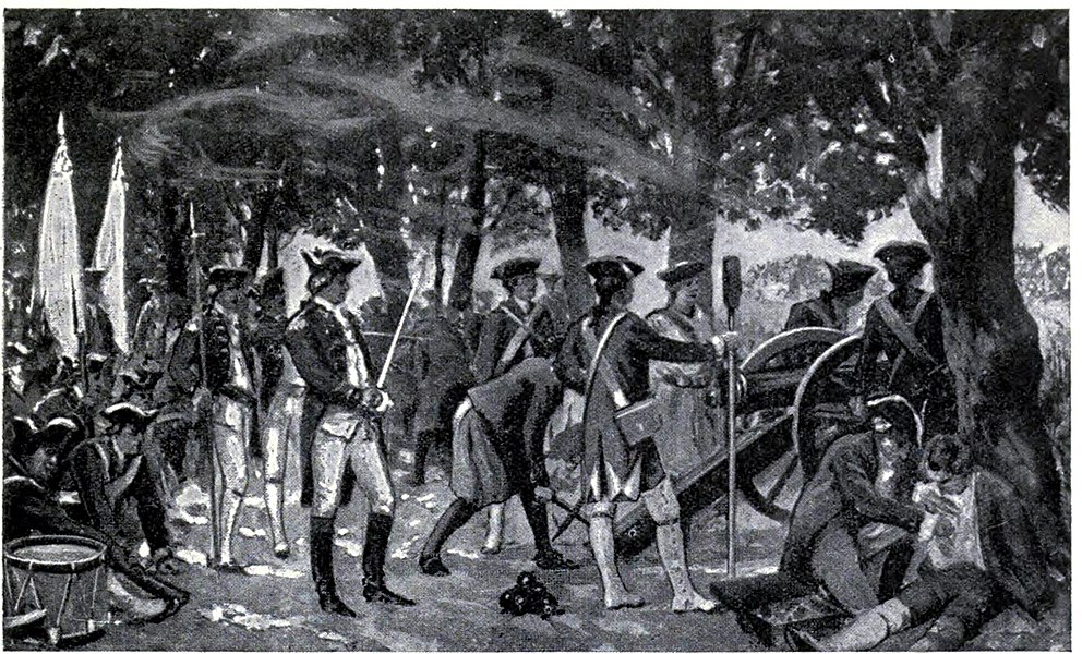 English guns at the battle of Plassey, June 23, 1757.