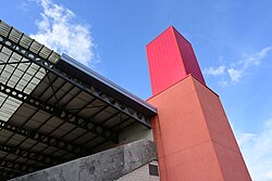 The left tower of the Colin Hutton North Stand at Sewell Group Craven Park, Kingston upon Hull.