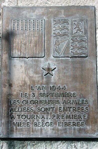 File:Tournai plaque libération.jpg