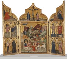 Triptyque avec l'Adoration des mages et Saints, Stockholm, Nationalmuseumn.