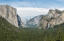 El Capitan, Half Dome, and Bridalveil Fall, from Tunnel View. Tunnel View, Yosemite Valley, Yosemite NP - Diliff.jpg