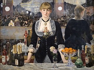 <i>A Bar at the Folies-Bergère</i> Painting by Édouard Manet, considered his last major work - 1882